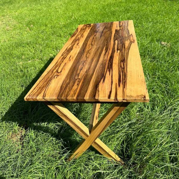 table Table de salle à manger en bois marbré ref TAB-BM160 reel2