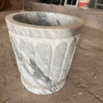 Bassine Hammam En Marbre Blanc Ø40 Cm reel