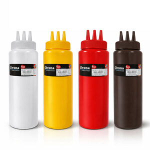 Bouteille à sauce avec 3 trous de 950 ml