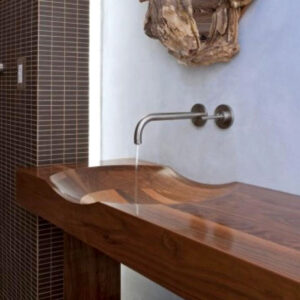 Lavabo en bois africain massif ref LBA80