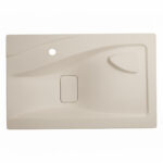 Lavabo encastré pour salle de bain en Stonflex en beige