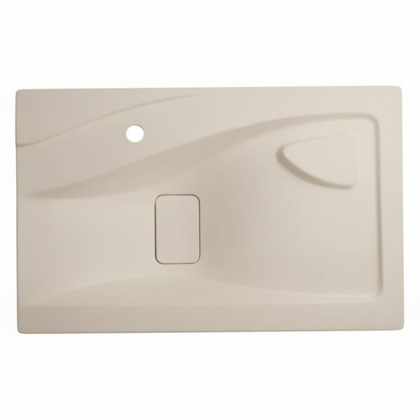 Lavabo encastré pour salle de bain en Stonflex en beige