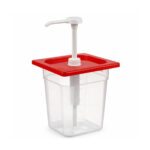 Récipient en plastique avec pompe PP GN 1sur6