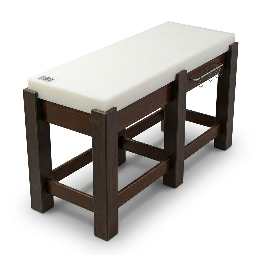 Billot de Boucher Polyéthylène Blanc 150x50x93 cm ep10