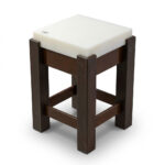 Billot de Boucher Polyéthylène Blanc 50x50x93 cm