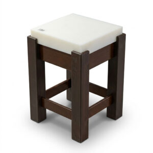 Billot de Boucher Polyéthylène Blanc 50x50x93 cm