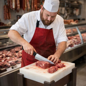 Billot de Boucher Polyéthylène Blanc 50x50x93 cm