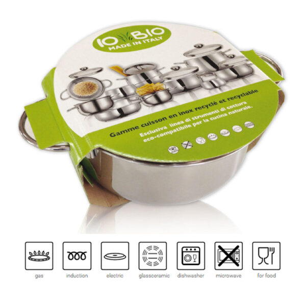 Faitout En Inox 1810 Avec Couvercle En Verre 2L reel