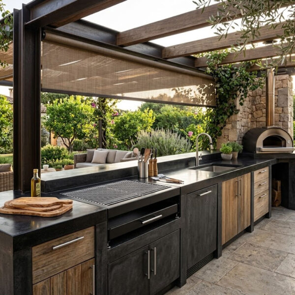 Barbecue à Charbon en Acier Noir BBP26 couverture