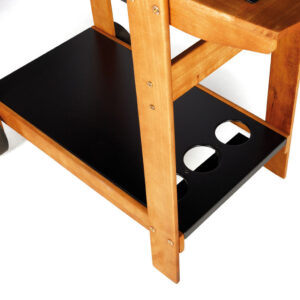 Barbecue au charbon avec chariot en bois INDIA