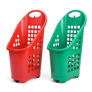 Panier à roulettes en plastique MonoBloc de 70L