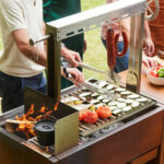 Barbecue au charbon en acier corten et inox modèle PEDRO couv1