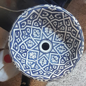 Vasque à Poser Céramique Motif Arabesque Ø 41cm