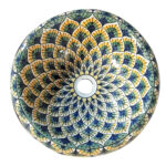 Vasque a poser en céramique Motif Écailles Ø 41cm
