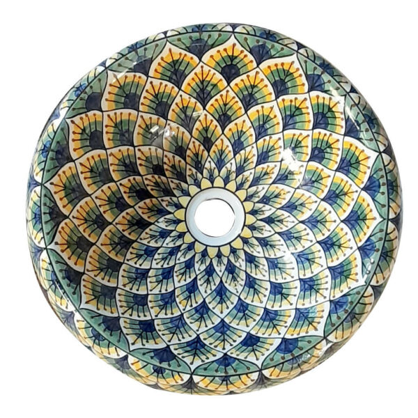 Vasque a poser en céramique Motif Écailles Ø 41cm