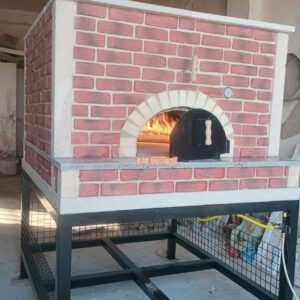 Four à pizza pro en brique réfractaire et gaz Ø100cm