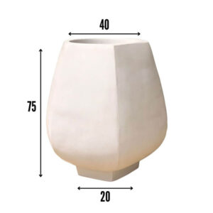 Pot de fleur en resine forme Diamonds H75cm