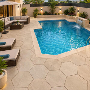 Carrelage Hexagonal Ramé en micro beton DL-HR51