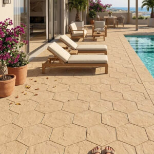 Carrelage Hexagonal Ramé en micro beton DL-HR51