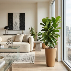 Jardinière Conique Haute en Résine diamètre 40cm